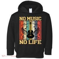 No Music No Life Musical Notes Musician Toddler Hoodie thumb 0
