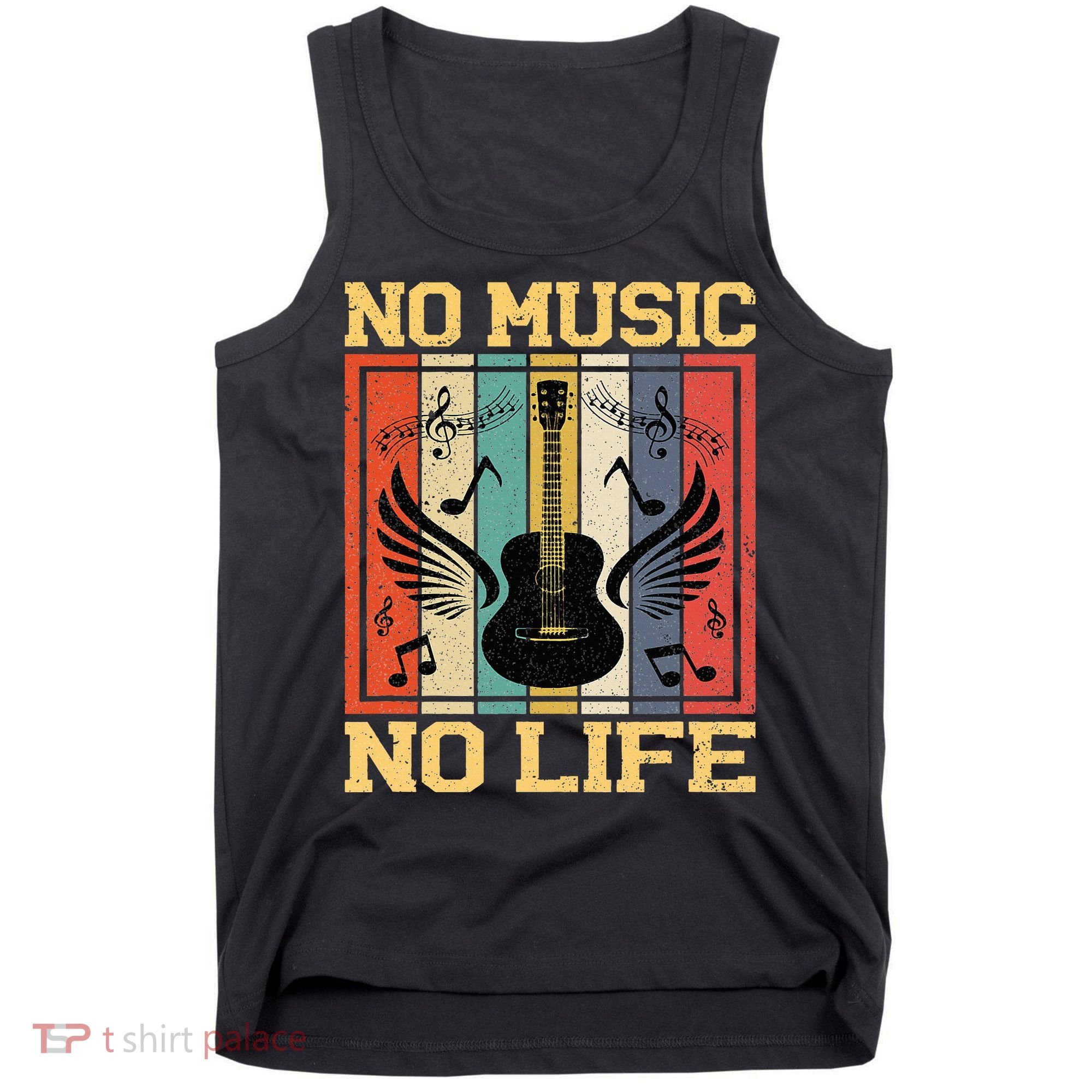 No Music No Life Musical Notes Musician Tank Top