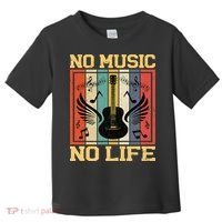 No Music No Life Musical Notes Musician Toddler T-Shirt thumb 0
