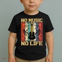 No Music No Life Musical Notes Musician Toddler T-Shirt thumb 2