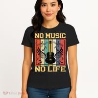 No Music No Life Musical Notes Musician Women's T-Shirt thumb 4