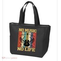No Music No Life Musical Notes Musician Tote Bag thumb 3