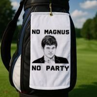 No Magnus No Party Golf Towel thumb 2