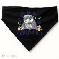 Not Much Of An Early Bird Owl USA-Made Doggie Bandana thumb 0