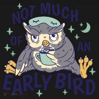 Not Much Of An Early Bird Owl Women's Hoodie thumb 2