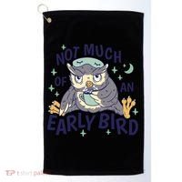 Not Much Of An Early Bird Owl Golf Towel thumb 0