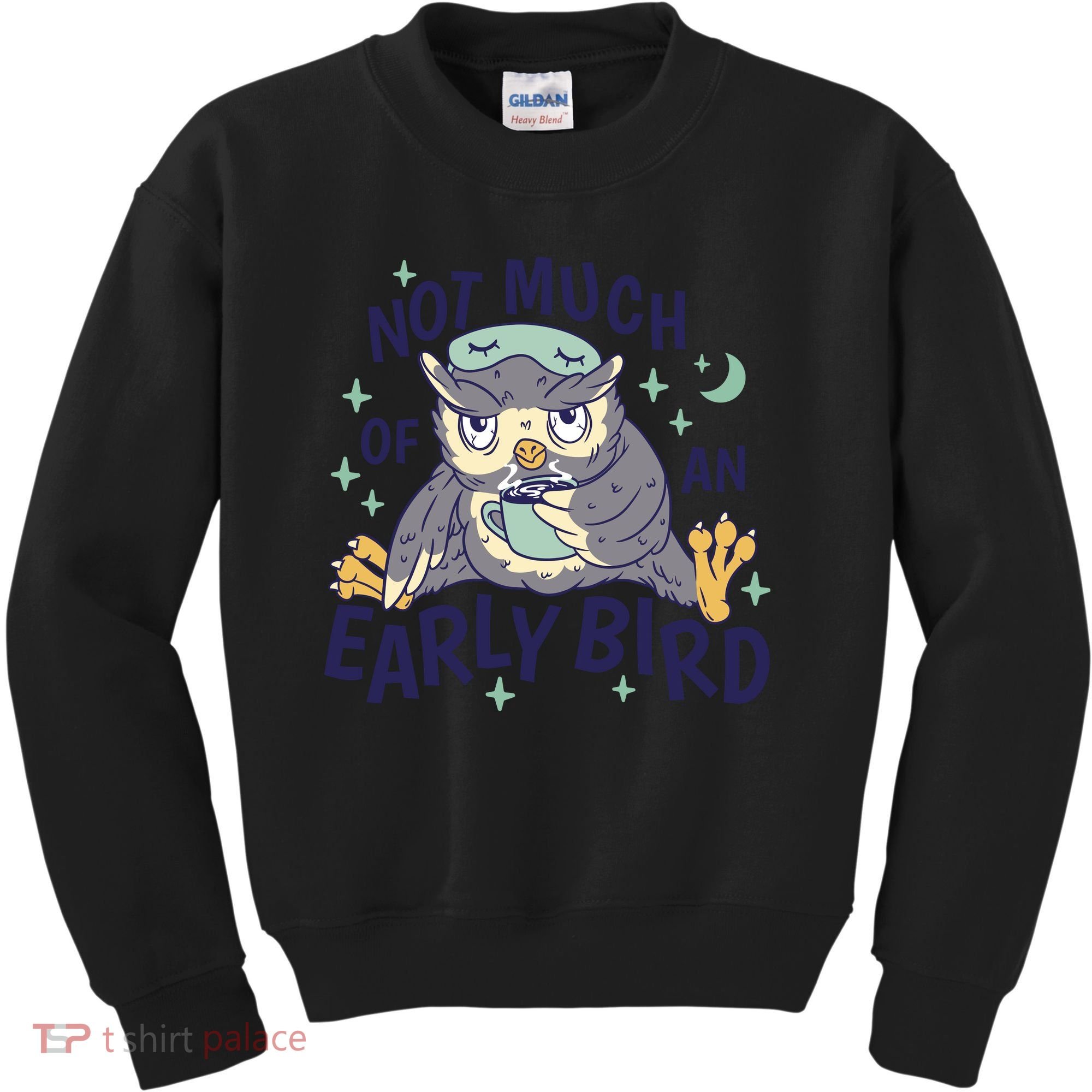 Not Much Of An Early Bird Owl Kids Sweatshirt