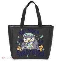 Not Much Of An Early Bird Owl Tote Bag thumb 0