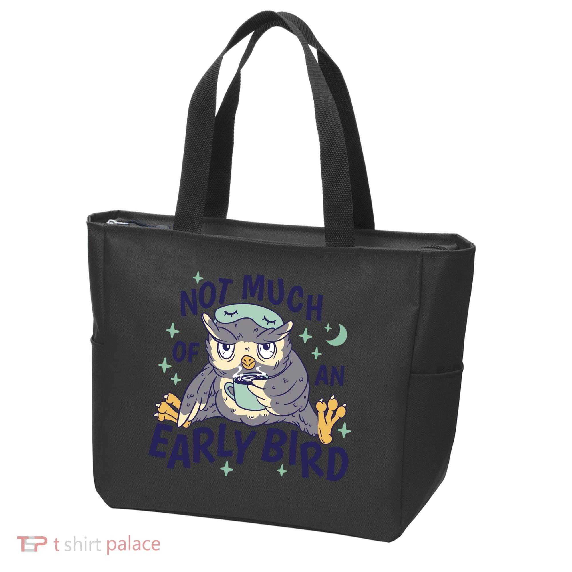 Not Much Of An Early Bird Owl Tote Bag