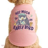 Not Much Of An Early Bird Owl Doggie Tank thumb 0