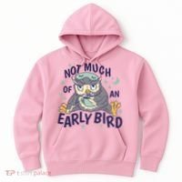 Not Much Of An Early Bird Owl Hoodie thumb 0