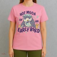 Not Much Of An Early Bird Owl T-Shirt thumb 4