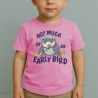 Not Much Of An Early Bird Owl Toddler T-Shirt thumb 2