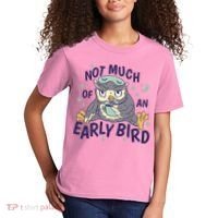 Not Much Of An Early Bird Owl Kids T-Shirt thumb 2