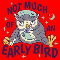 Not Much Of An Early Bird Owl Santa Hat thumb 1