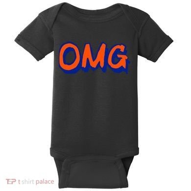 NY Omg New York Baseball Baby Bodysuit