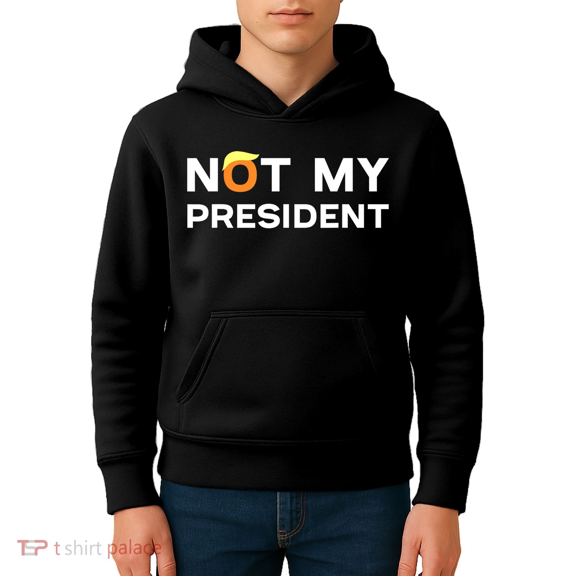 Not My President Anti Trump 2024 Kids Hoodie
