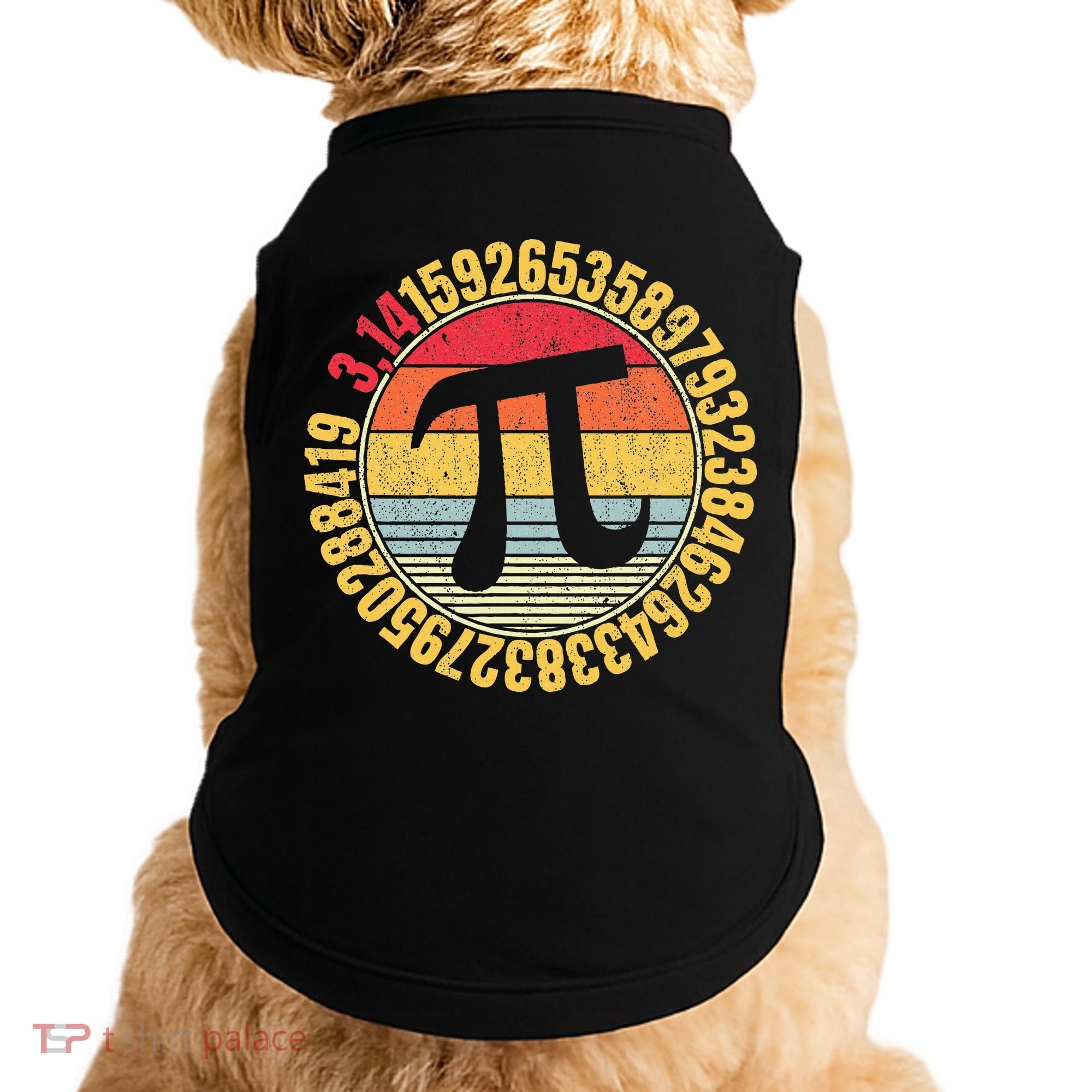 Nerdy Math Pi Symbol Mathlete Doggie Tank