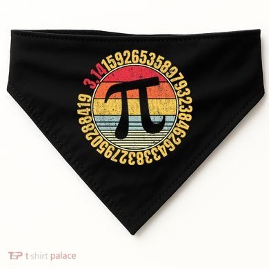 Nerdy Math Pi Symbol Mathlete USA-Made Doggie Bandana
