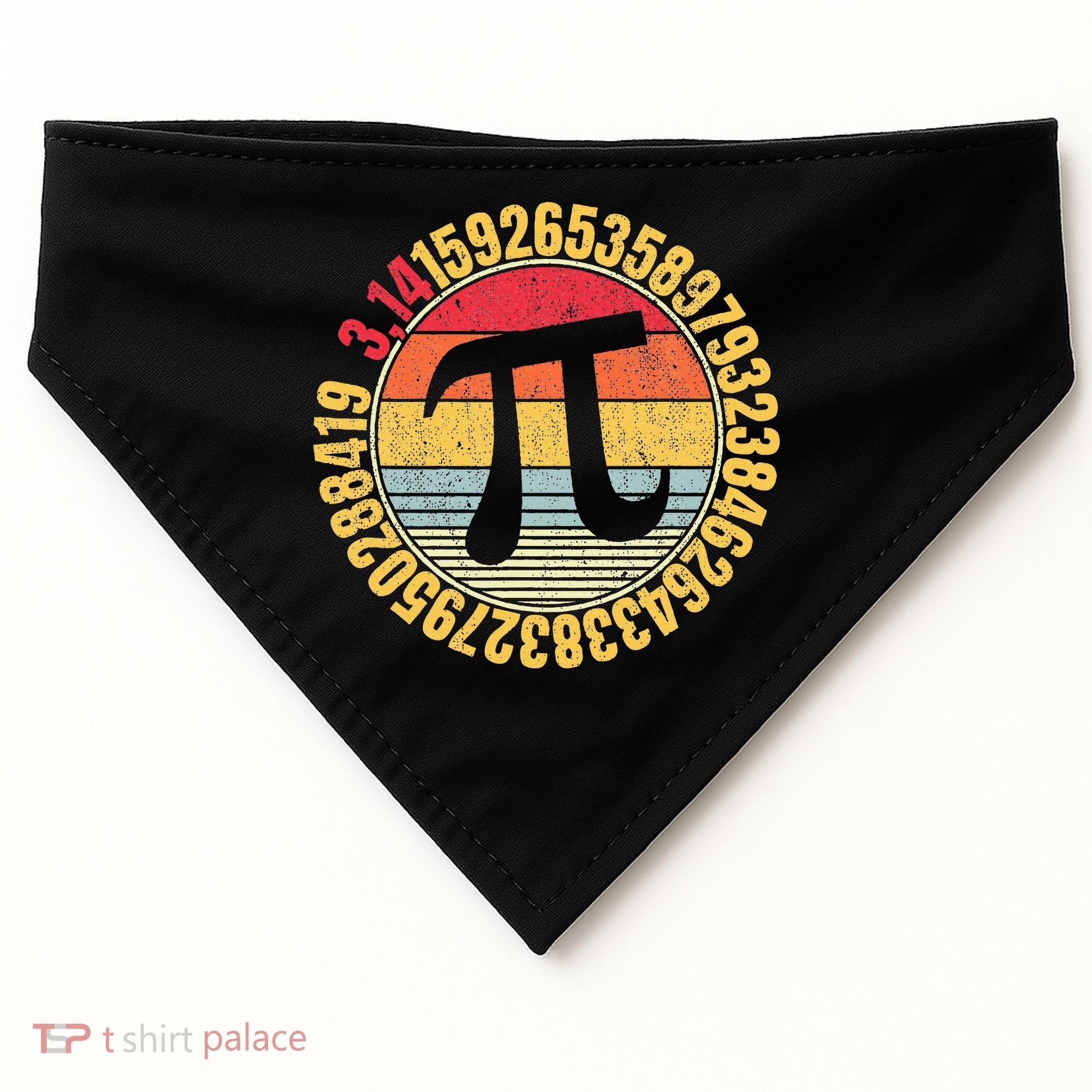 Nerdy Math Pi Symbol Mathlete USA-Made Doggie Bandana