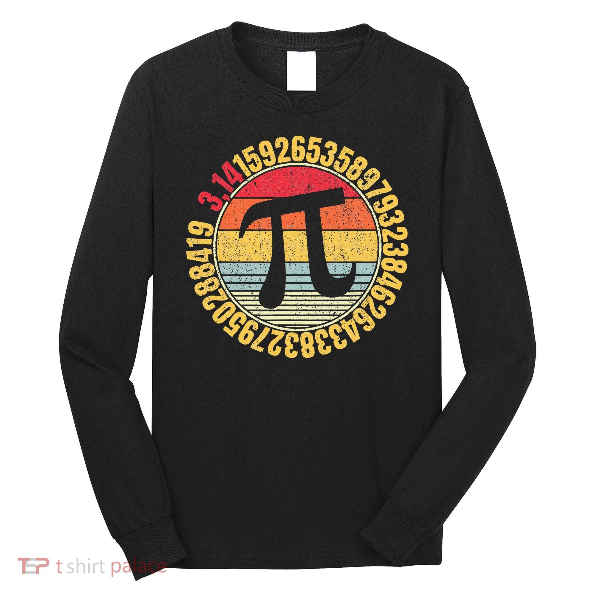 Nerdy Math Pi Symbol Mathlete Long Sleeve Shirt