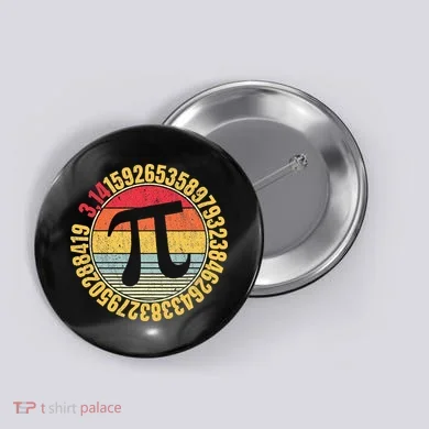 Nerdy Math Pi Symbol Mathlete Button