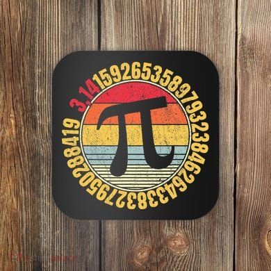 Nerdy Math Pi Symbol Mathlete Coaster