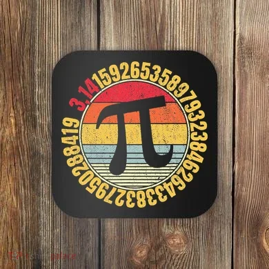 Nerdy Math Pi Symbol Mathlete Coaster