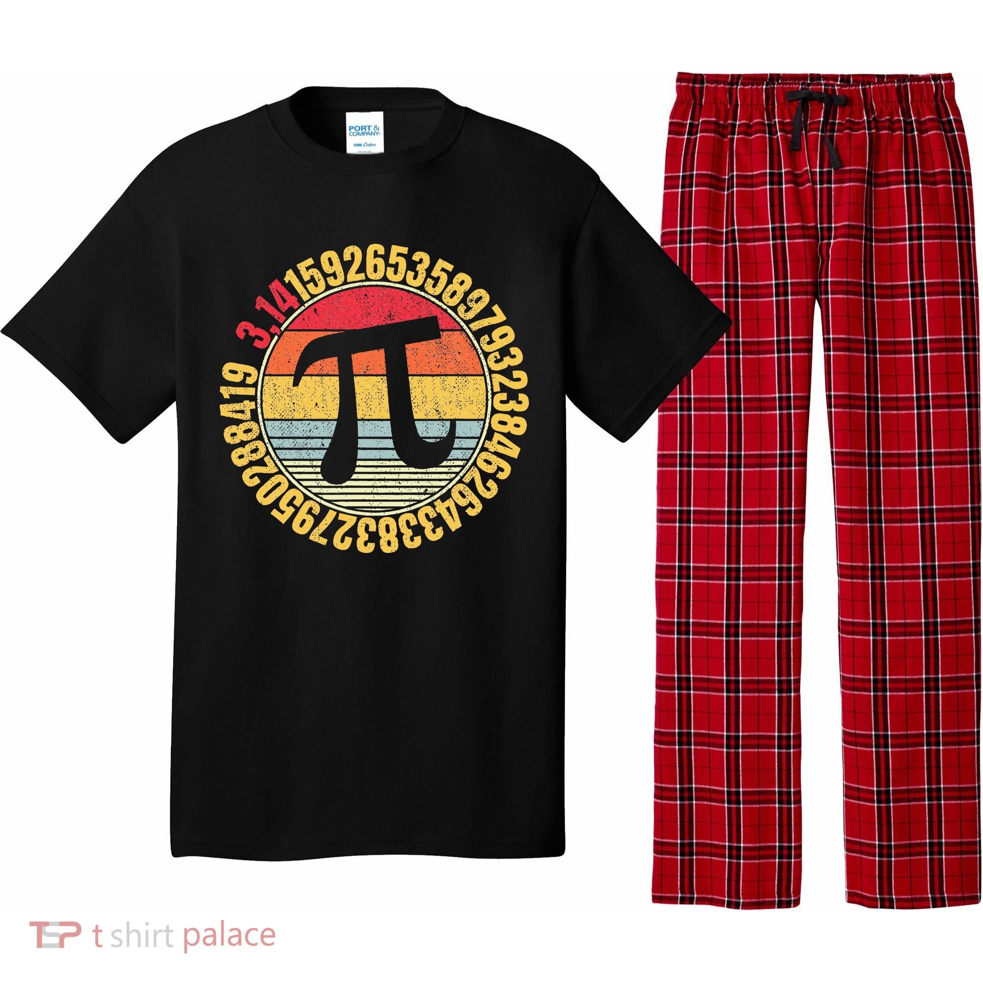 Nerdy Math Pi Symbol Mathlete Pajama Set