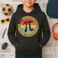 Nerdy Math Pi Symbol Mathlete Kids Hoodie thumb 2