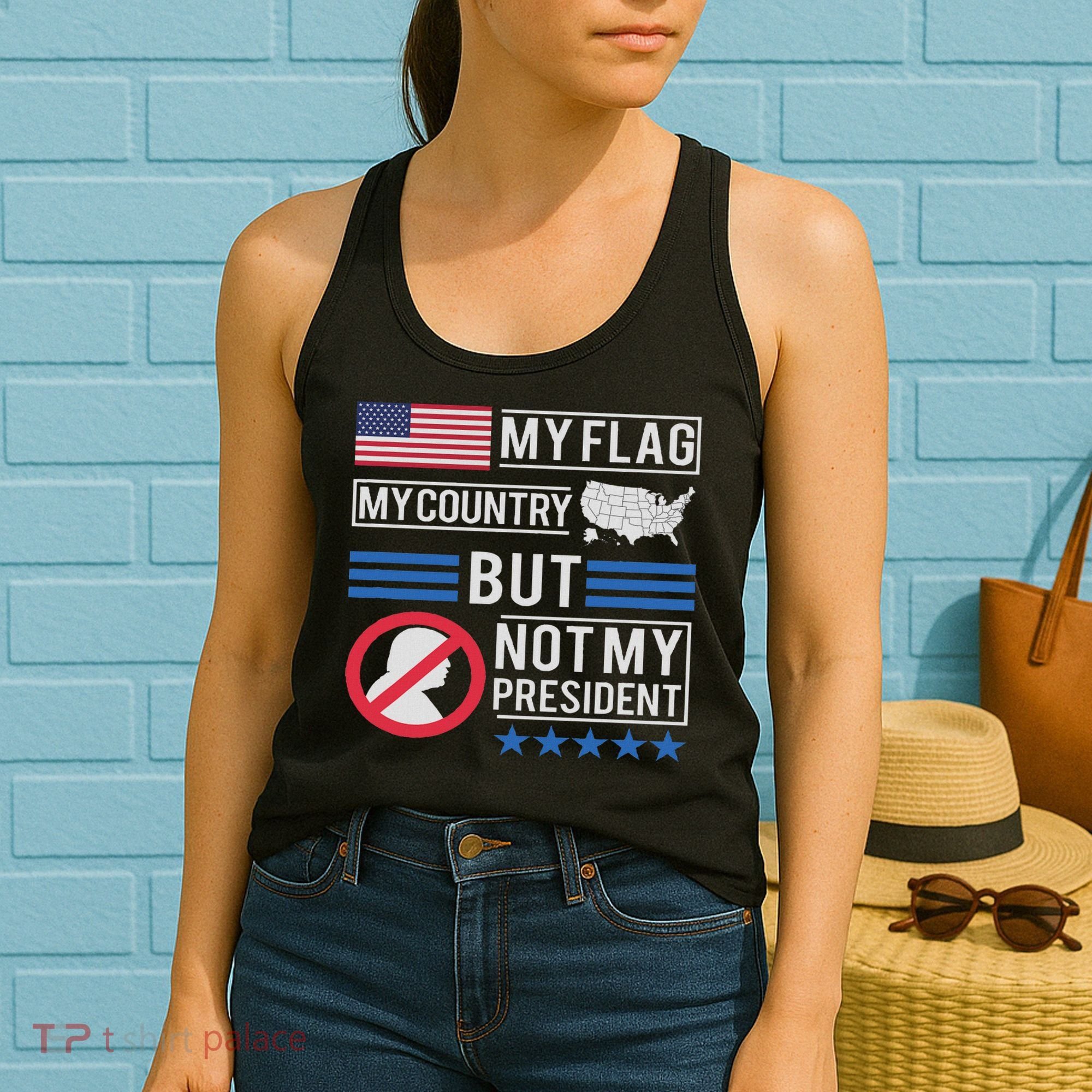Not My President Impeach Trump Anti Trump Impeach 45 Women's Tank Top