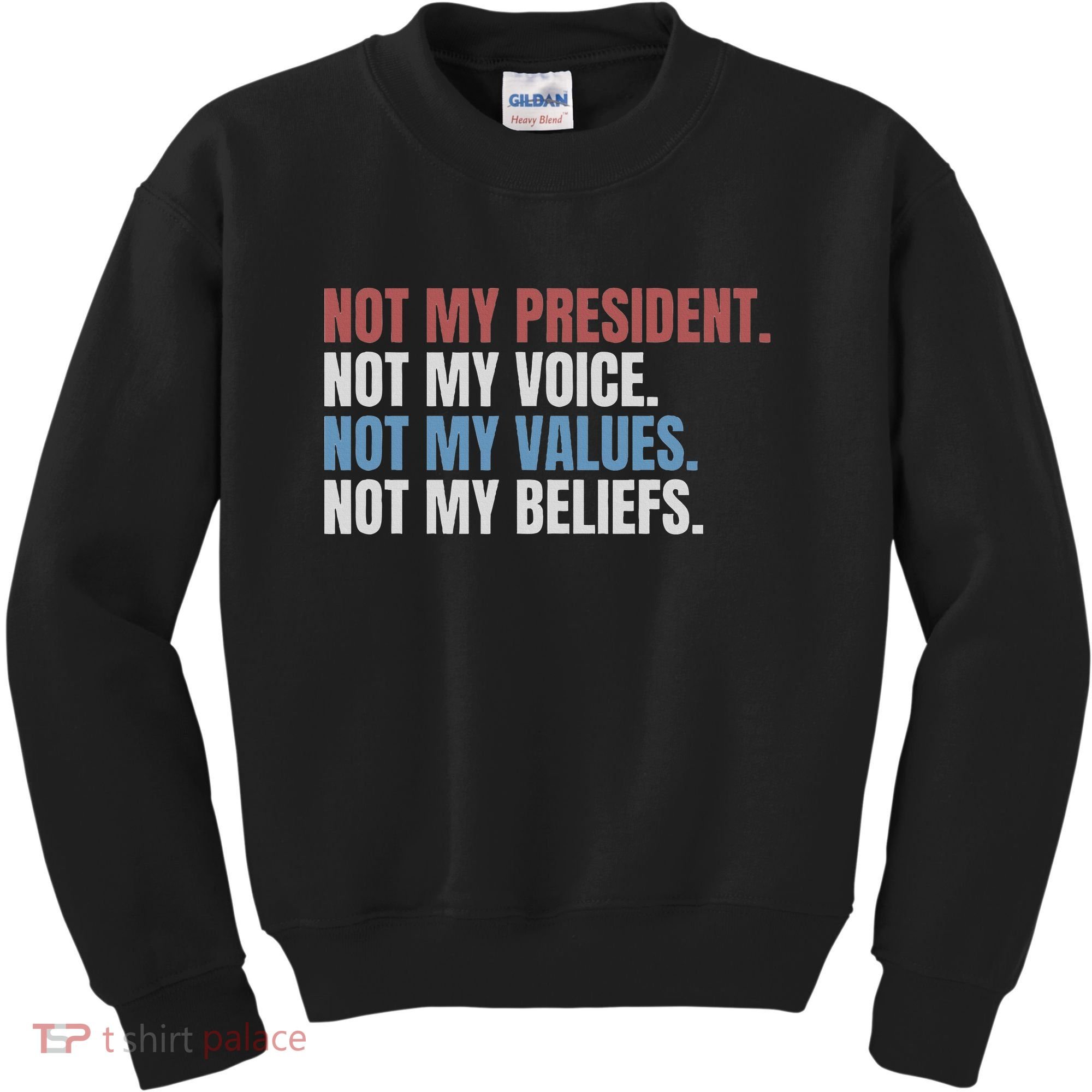 Not My President Not My Voice Not My Values Not My Beliefs Kids Sweatshirt