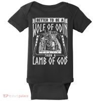 Norse Mythology Pagan Vikings Better To Be A Wolf Of Odin Baby Bodysuit thumb 0