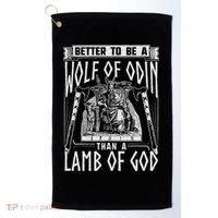 Norse Mythology Pagan Vikings Better To Be A Wolf Of Odin Golf Towel thumb 0