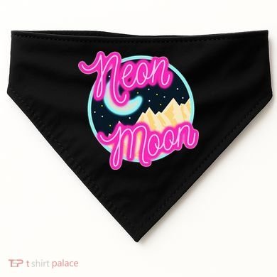 Neon Moon Retro Western 80s 90s Country USA-Made Doggie Bandana