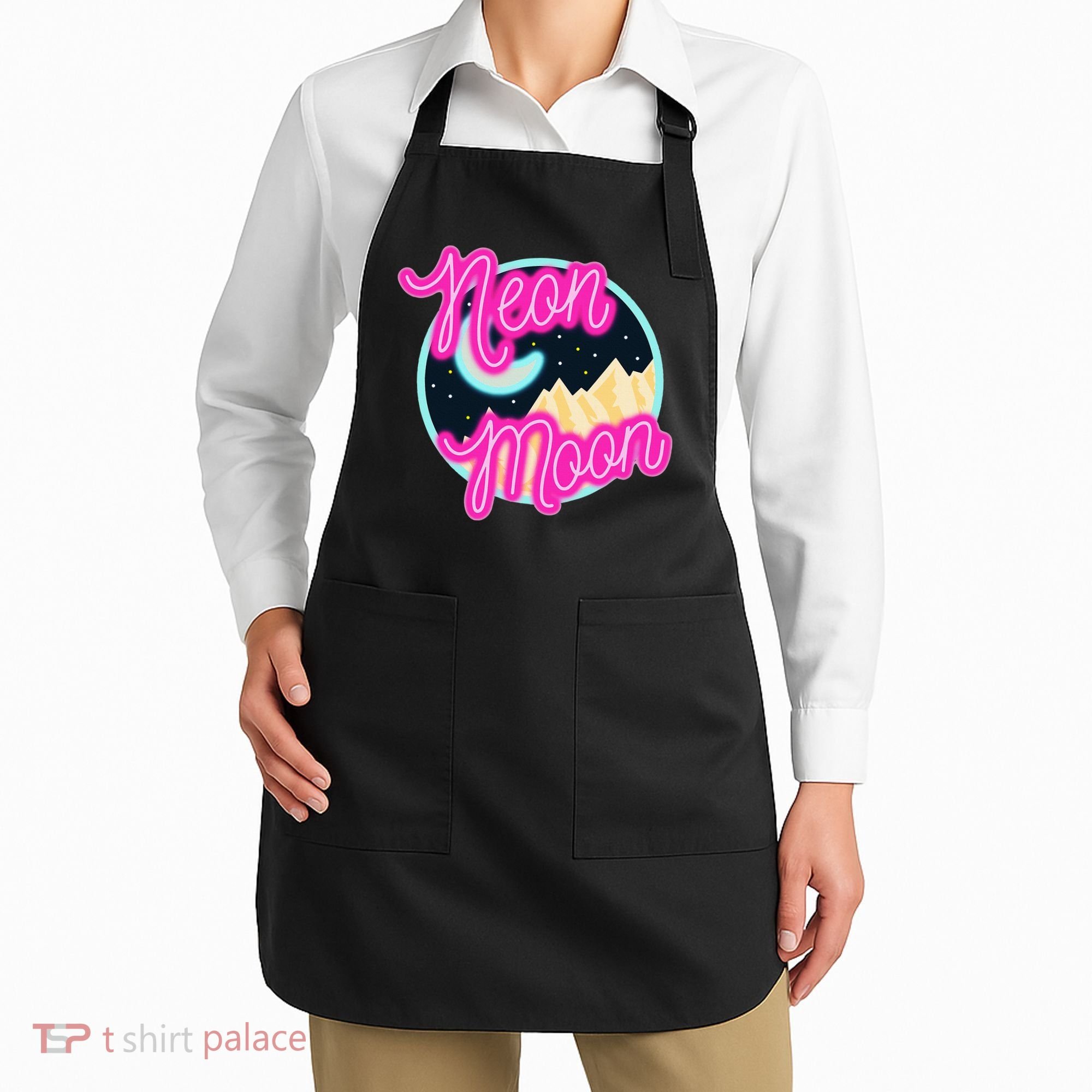 Neon Moon Retro Western 80s 90s Country Apron