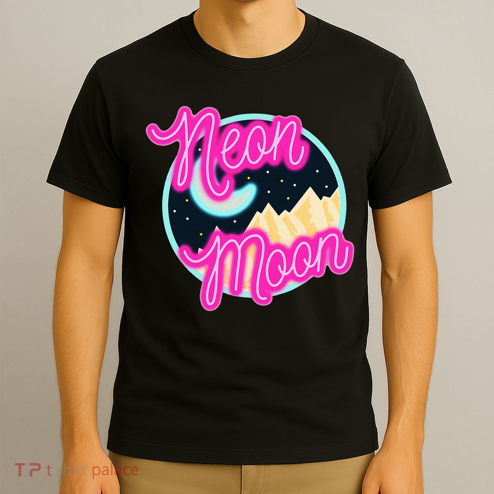Neon Moon Retro Western 80s 90s Country T-Shirt