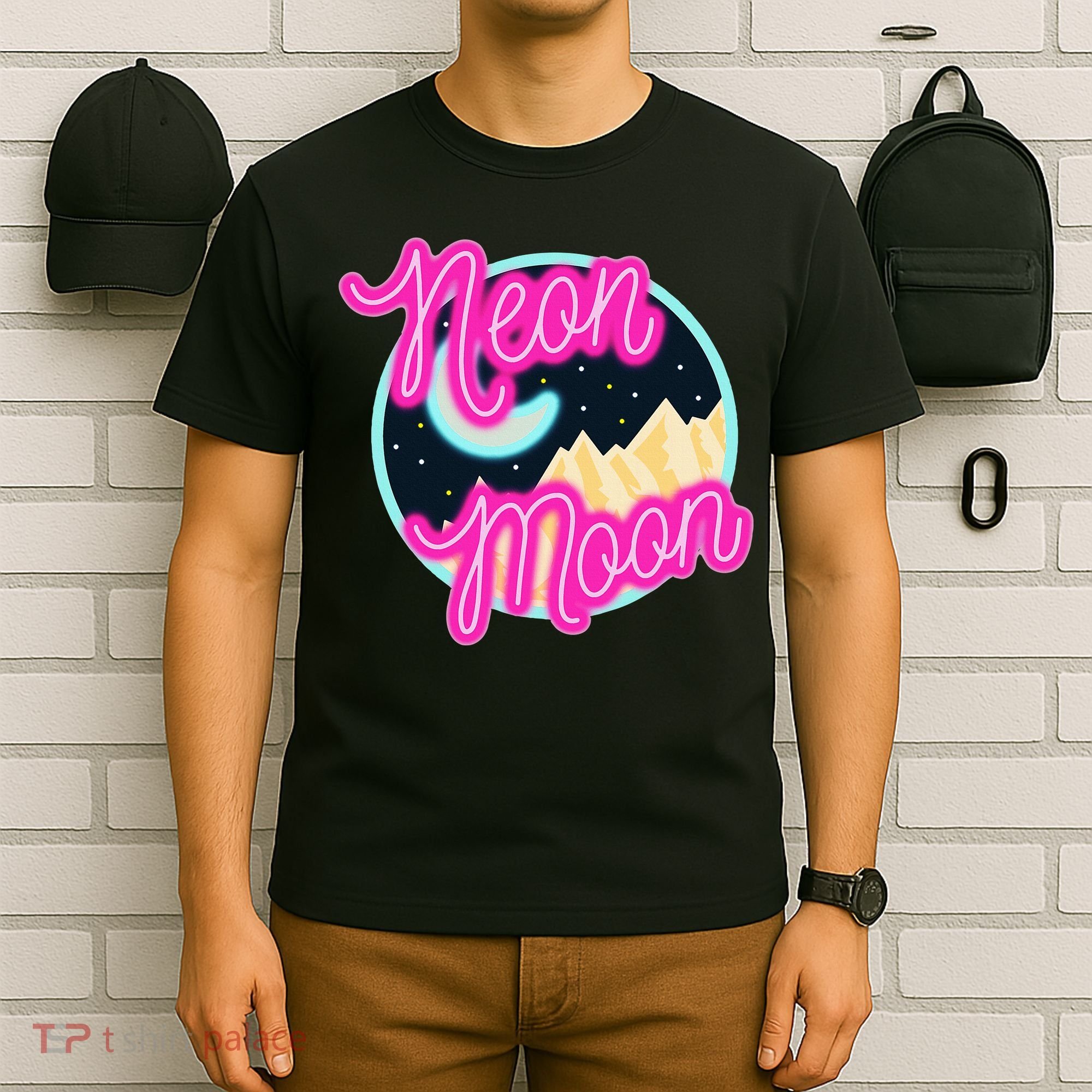 Neon Moon Retro Western 80s 90s Country T-Shirt