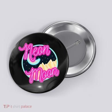 Neon Moon Retro Western 80s 90s Country Button