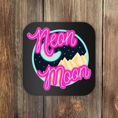 Neon Moon Retro Western 80s 90s Country Coaster