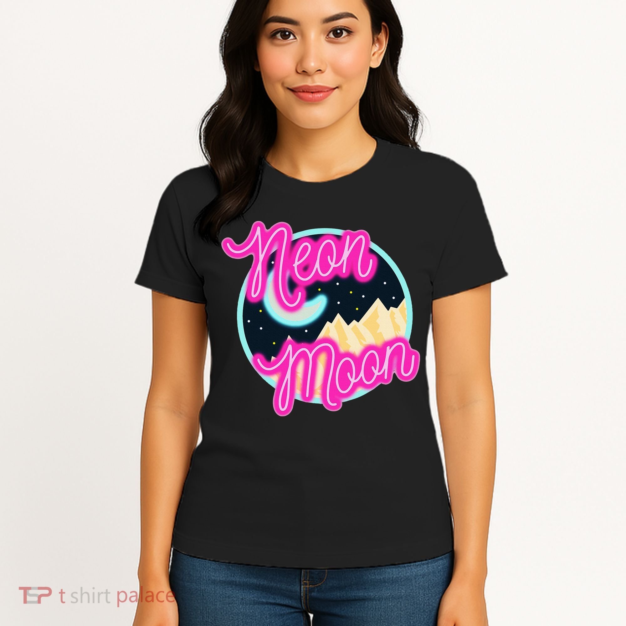 Neon Moon Retro Western 80s 90s Country Women's T-Shirt