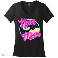 Neon Moon Retro Western 80s 90s Country Women's V-Neck T-Shirt thumb 0