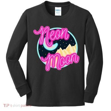 Neon Moon Retro Western 80s 90s Country Kids Long Sleeve Shirt