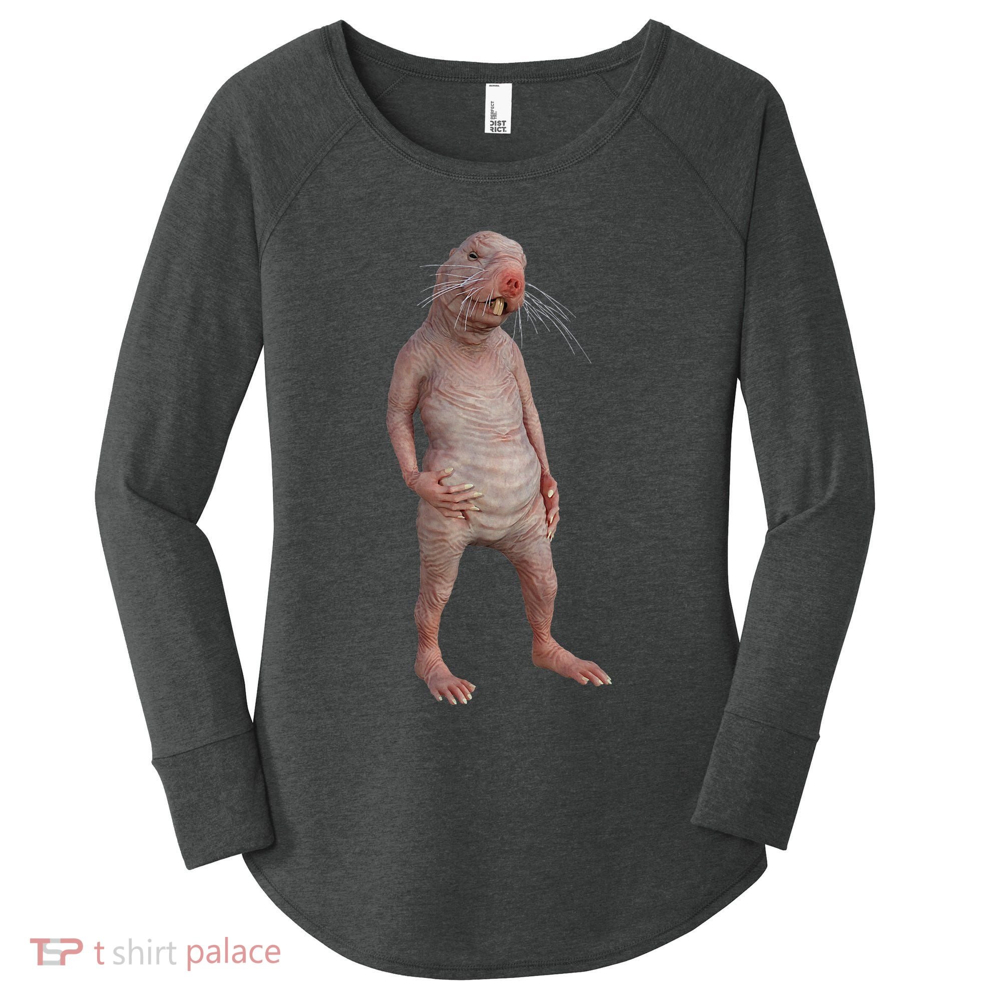 Naked Mole Rat Zookeeper Safari Animal Lover Mole Rat Women's Perfect Tri Tunic Long Sleeve Shirt
