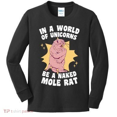 Naked Mole Rat Enthusiast (1) Kids Long Sleeve Shirt