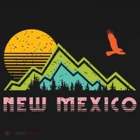 New Mexico Retro Vintage Throwback And Gift T-Shirt thumb 7