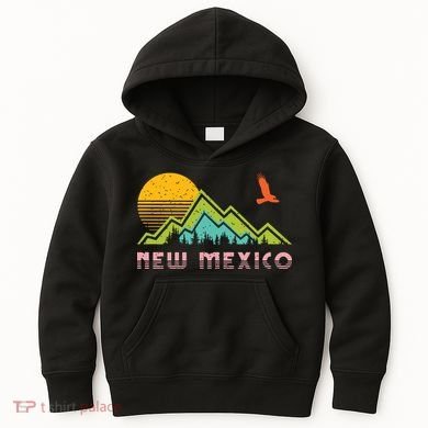 New Mexico Retro Vintage Throwback And Gift Kids Hoodie