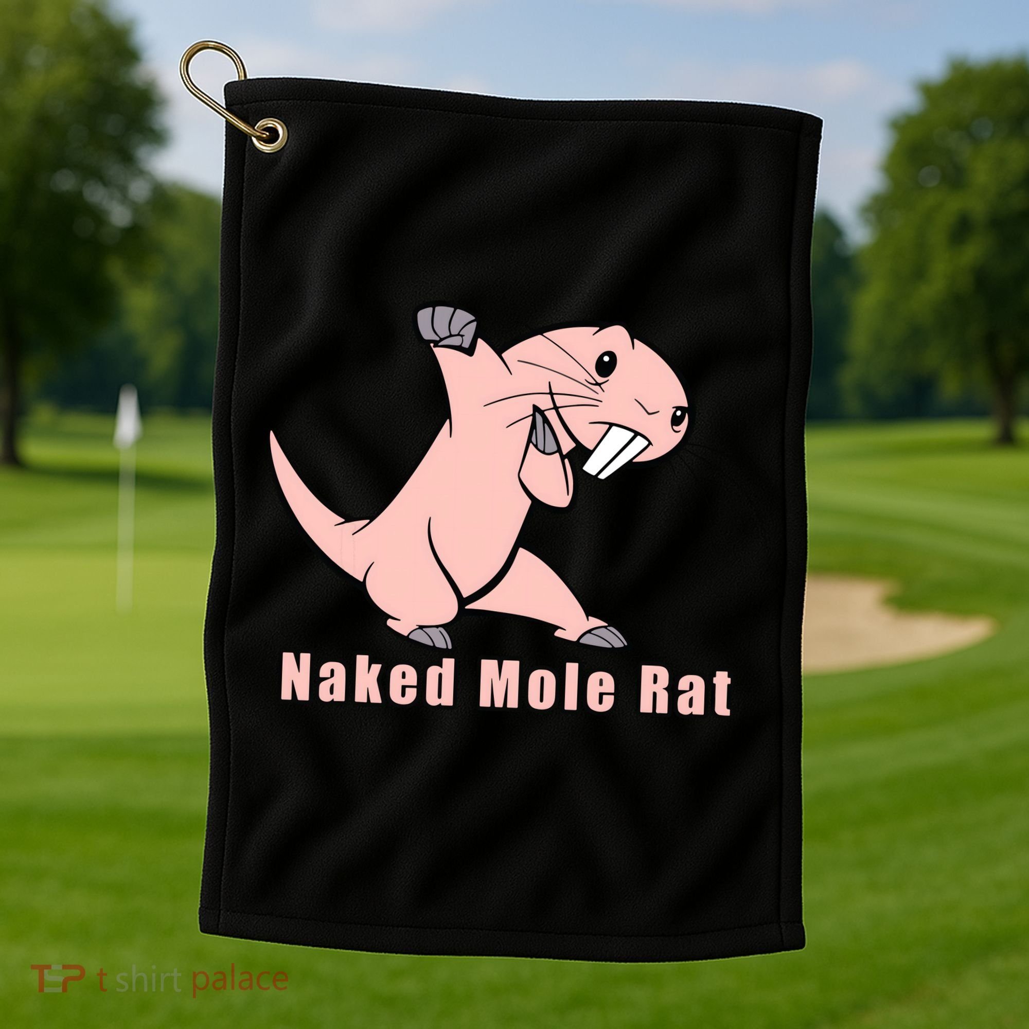 Naked Mole Rat With Life Golf Towel