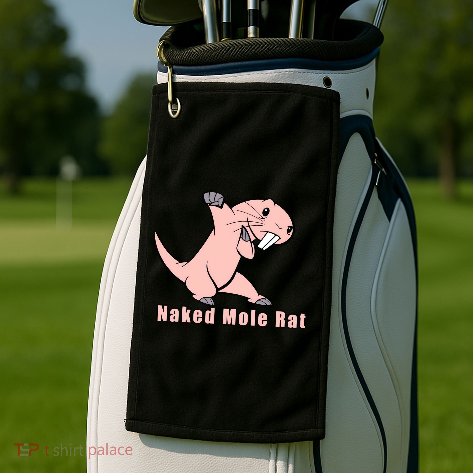 Naked Mole Rat With Life Golf Towel
