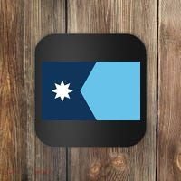 New Minnesota State Flag // 2024 Flag North Star Coaster thumb 0